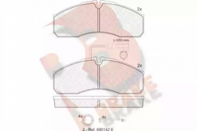 R BRAKE rb1889 -  Комплект тормозных колодок, дисковый тормоз